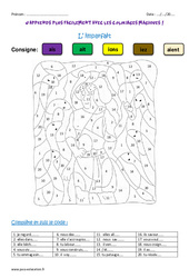 Imparfait - Coloriage magique : Primaire 3 - PDF à imprimer