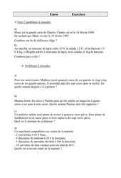 Euros - Problèmes - Exercices - 2 : Primaire 4 - PDF à imprimer