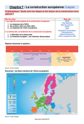 La construction européenne - Séquence complète : Secondaire 3 - Cycle 4 - PDF à imprimer