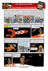 On a marché sur la Lune - Travail sur l’image sur les aventures de Tintin - Bande dessinée : Primaire 5 - PDF à imprimer