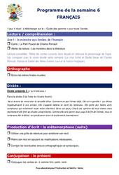 Semaine 6 - école à la maison IEF - Fiches  : Primaire 6