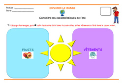 Connaître les caractéristiques de l’été - Séances : Maternelle 2 - PDF à imprimer