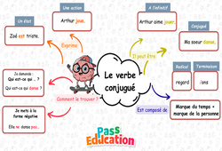 Le verbe conjugué - Carte mentale à co - construire : Primaire 3 - PDF à imprimer