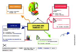 Le pluriel des noms en - s - Carte mentale à co - construire : Primaire 4, 5 - PDF à imprimer