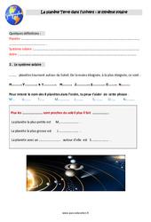 Système Solaire - Cours, Leçon : Primaire 3 - PDF à imprimer
