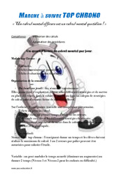 Calcul mental - Top chrono - Rituel : Primaire 5 - PDF à imprimer