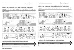 Activités du matin - Activités de l’après midi - Exercices : Primaire 2 - PDF à imprimer