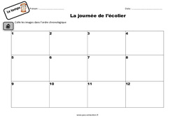 La journée de l’écolier - Exercices : Primaire 2 - PDF à imprimer