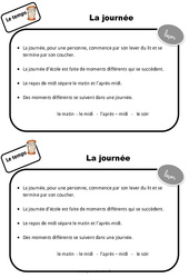 La journée - Cours, Leçon : Primaire 2 - PDF à imprimer