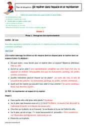 Se repérer dans l’espace et le représenter - Séquence - Fiche de préparation : Primaire 3 - PDF à imprimer