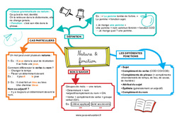 Nature & fonction - Carte mentale : Primaire 5, 6 - PDF à imprimer