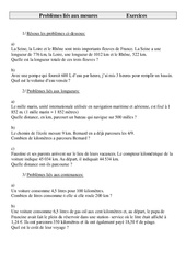 Mesures - Problèmes - Exercices - 1 : Primaire 5 - PDF à imprimer