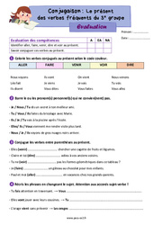 Le présent des verbes fréquents du 3e groupe - Évaluation de conjugaison : Primaire 3 - PDF à imprimer