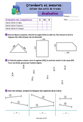 Utiliser des outils de tracés - Évaluation : Primaire 3 - PDF à imprimer