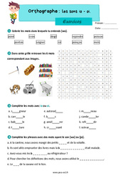 Les sons oi / io - Exercices d’orthographe : Primaire 3 - PDF à imprimer