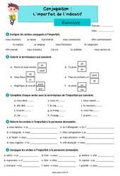 L' imparfait de l'indicatif - Exercices de conjugaison : Primaire 4 - PDF à imprimer