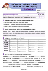 Indicatif présent- Fiches verbes en - oir/ - dre (3e groupe) - Évaluation de conjugaison : Primaire 5 - PDF à imprimer