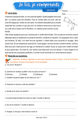 La guerre de territoire - Lecture- Fiches Je lis, je comprends : Primaire 5 - PDF à imprimer
