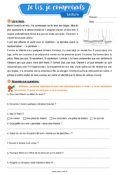 La pièce de théâtre - Lecture- Fiches Je lis, je comprends : Primaire 5 - PDF à imprimer