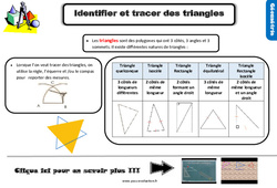 Evaluation avec la correction - Identifier et tracer des triangles - Bilan  : Primaire 5 - PDF à imprimer