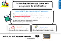 Evaluation et bilan sur construire une figure géométrique à partir d’un programme de construction : Primaire 5 - PDF à imprimer