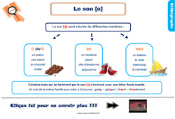 Le son [o] bilan  avec le corrigé : Primaire 2 - PDF à imprimer
