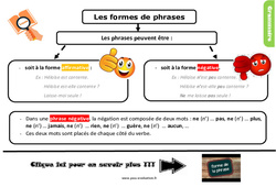 Les formes de phrases - Examen Evaluation et bilan avec la correction : Primaire 5 - PDF à imprimer