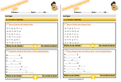 Connaitre l’alphabet - Examen Evaluation progressive  : Primaire 3 - PDF à imprimer