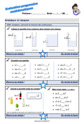 Comparer, convertir et mesurer des contenances - Examen Evaluation progressive : Primaire 4 - PDF à imprimer