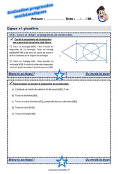 Suivre et rédiger un programme de construction - Examen Evaluation progressive : Primaire 5 - PDF à imprimer