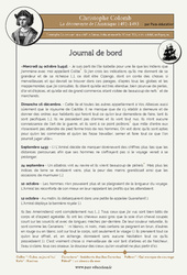 Christophe Colomb (La découverte de l'Amérique 1492 - 1493) - Littérature : Secondaire 1 - PDF à imprimer