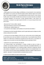De la Terre à la Lune (Jules Verne) - Littérature : Secondaire 1 - PDF à imprimer