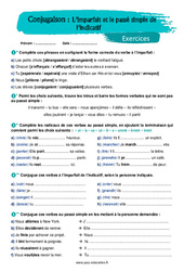 L’imparfait et le passé simple de l’indicatif - Exercices avec les corrigés : Secondaire 1 - PDF à imprimer