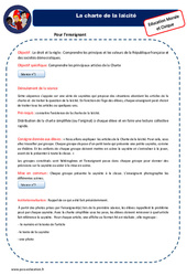 Charte de la Laïcité - Séquence - Fiche de préparation - EMC : Primaire 4, 5 - PDF à imprimer