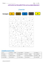 Imparfait - Coloriage magique : Primaire 5 - PDF à imprimer