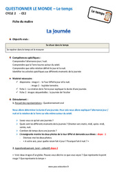 Journée - Séquence - Fiche de préparation : Primaire 3 - PDF à imprimer
