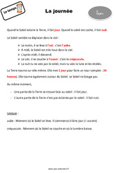 Journée - Cours, Leçon : Primaire 3 - PDF à imprimer