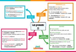 Les pronoms (1) - Vidéo pédagogique interactive + Carte mentale - : Secondaire 1, 2, 3 - PDF à imprimer