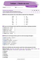 L’histoire des mots - Examen Evaluation avec la correction : Secondaire 1 - PDF à imprimer