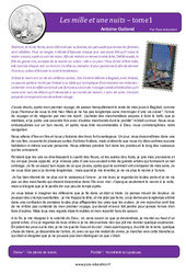Les mille et une nuits (Antoine Galland) - Littérature : Secondaire 1 - PDF à imprimer
