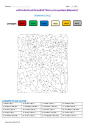 Pluriel en X ou S - Coloriage magique : Primaire 3 - PDF à imprimer
