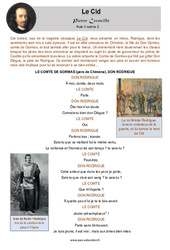 Le Cid (Pierre Corneille) - Littérature : Secondaire 1 - PDF à imprimer