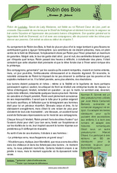 Robin des Bois (De Norman R. Stinnet) - Littérature : Secondaire 1 - PDF à imprimer