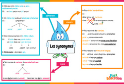 Synonymes - Carte mentale : Primaire 6 - PDF à imprimer