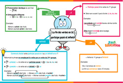 Fin des verbes en [é] participe passé et infinitif - Carte mentale : Primaire 6 - PDF à imprimer