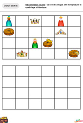 Épiphanie - Discrimination visuelle - Lecture : Maternelle 2 - PDF à imprimer