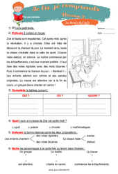 La chorale de l’école - Mes premiers pas en lecture - Niveau 2 : Primaire 1, 2 - PDF à imprimer