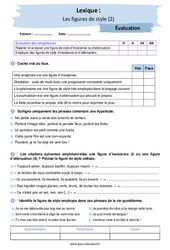 Les figures de style (2) - Examen Evaluation avec la correction : Secondaire 2 - PDF à imprimer