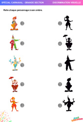 Carnaval - Discrimination visuelle : Maternelle 2 - PDF à imprimer