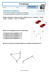 Translation - Examen Evaluation avec la correction : Secondaire 2 - PDF à imprimer